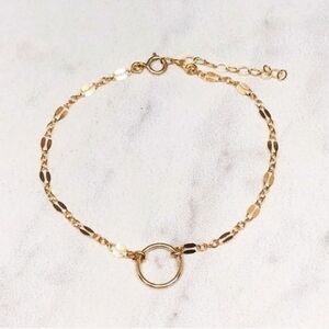 Anthropologie Karma Bracelet Gold Circle Bracelet